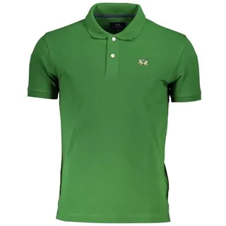 La Martina Poloshirt Herren Kurzarm-Polo, Slim Fit, Grün mit Stickerei XL (52)