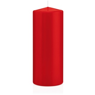 Wiedemann Kerzen Stumpenkerzen mit ASF Abbrandschutz Rot 200 x Ø 78 mm, 8 Stück