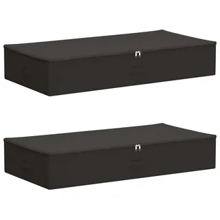 vidaXL Aufbewahrungsbox 90 x 48 x 15 cm 2-tlg. Grau