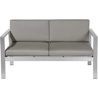 Beliani Salerno Loungesofa 2-Personen dunkelgrau
