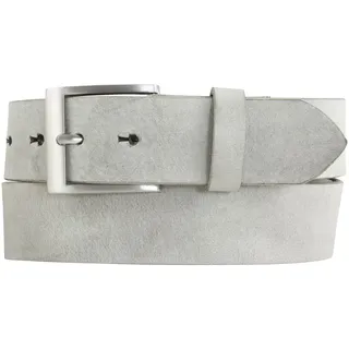 BELTINGER Herren-Gürtel aus weichem Vollrindleder Vintage-Look 4 cm | Jeans-Gürtel für Herren 40mm | Ledergürtel Used-Look | Hellgrau 95cm - 95 cm (Gesamtlänge 110 cm)