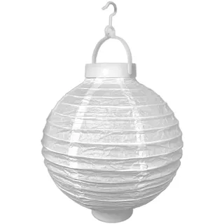LED Lampion Party Garten ø 20cm weiß Deko Lampenschirm Lampe Kugel Laterne