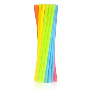 1000 Mehrweg Plastik Trinkhalme / Strohhalme bunt - Bunt
