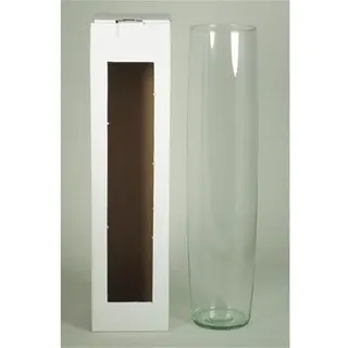 INNA-Glas Bodenvase Glas MANRESA, transparent, 50cm, Ø11,5cm - Deko Vase