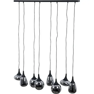 Trio Lumina 8-flg. E14 115 cm oval schwarz matt, chrom bedampft