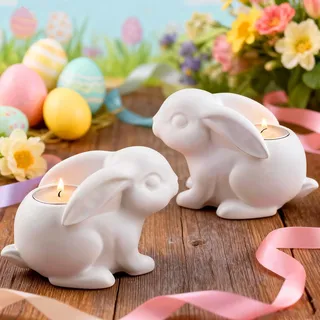 2er Set Silikonformen Hase Ostern – Gipsform Diy Kerzenform Für Basteln Und Osterdeko