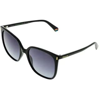 Polaroid PLD 6218/S Damen-Sonnenbrille Vollrand Quadratisch Kunststoff-Gestell, Schwarz
