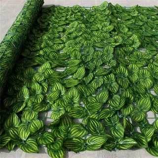 AQCQDQ Künstliche Efeu Garten Sichtschutz 100x200cm,Sichtschutzzaun Efeu,Mehrfachgröße Efeu Sichtschutz,grüner Efeuzaun mit verstärkter Verbindung, künstliche Hecken mit Weinblättern (100x100cm,6)