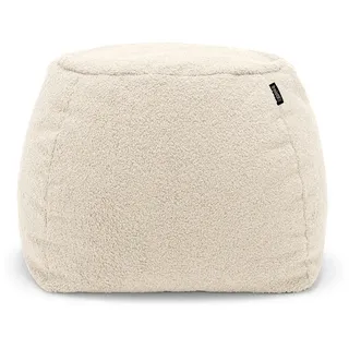 freistil - 173 Pouf (Teddy Edition), Ø 55 cm, cremeweiß (6530)