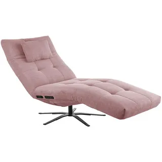 KAWOLA Relaxliege LETICIA Feincord 0 x 0 x 0 cm rosa mit Nackenkissen