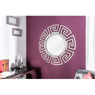 riess-ambiente Wandspiegel EUPHORIA XL 85cm silber (1-St), Wohnzimmer · rund · mit Rahmen · Metall · Handmade · Deko silberfarben