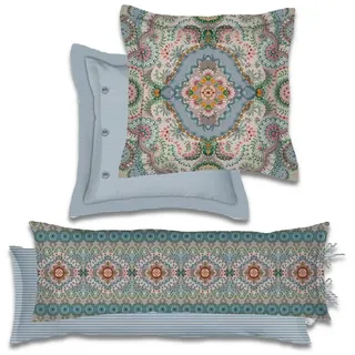 PiP Studio Dekokissen Dekokissen Majorelle Carpet Blau, Zierkissen, Kuschelkissen blau eckig | 30 cm x 90 cm x 10 cm