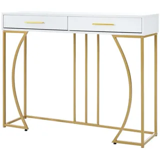 MODFU Konsolentisch Flurtisch Sofatisch, Leichter Luxus-Stil Beistelltisch, 120x38x76 cm