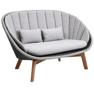 Cane-line Gartensofa Peacock Rope Grau Hellgrau