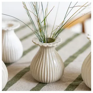 Storefactory Dekoobjekt Vase Vallby - greige 9 cm