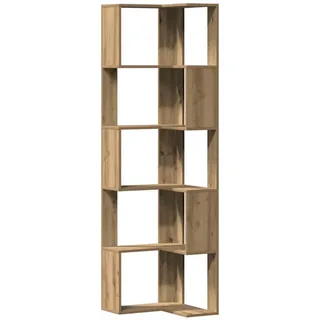 vidaXL Eck-Bücherregal 5 Böden 50 x 50 x 179 cm Braun