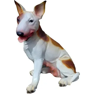 Xlmoebel Dekofigur Lebensgroße Hundestatue aus hochwertigem Kunststoff für den Garten (Skulptur A164-47cm), Hergestellt in Europa beige|braun