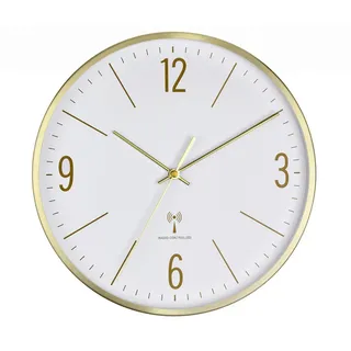 TFA Funk Wanduhr 30,0 cm 60.3534.53 gold