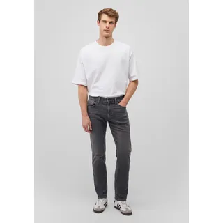 Straight-Jeans MAVI "MARCUS", Herren, Gr. 34, Länge 30, grau (smoke brushed), 98% Baumwolle, 2% Elasthan, modisch, slim fit lang, Jeans, Slim Straight Jeans