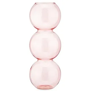 Famanu Glasvase 34 cm hoch - Dekorative Bubble Vase für Blumen