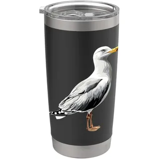 Möwe Strand Meer Nordsee Ostsee Silbermöwe Süße Möwen Doppelwandiger Edelstahl-Thermobecher