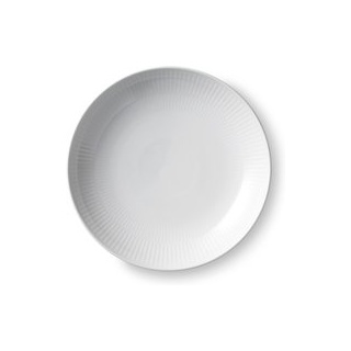 White Fluted Teller Modern ⌀ 25 cm
