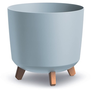 Blumentopf Blumenkübel mit Füßen Pflanzkübel Gracia Slim Rund Übertopf Matt Pflanztopf (Höhe 28,5cm, Grau)