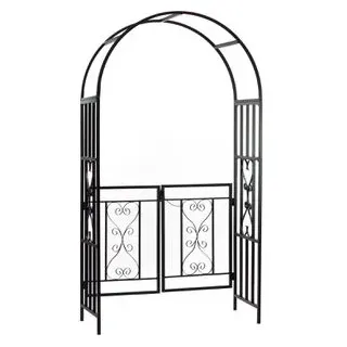 DEMA Rosenbogen Dover 111 x 52,5 x 212 cm Schwarz
