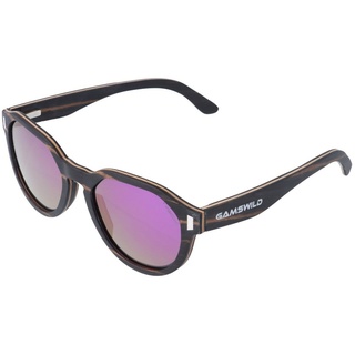 Gamswild Sonnenbrille UV400 GAMSSTYLE Holzbrille polarisierte, getönte Gläser Damen Herren Modell WM0013 in braun, grau, lila lila