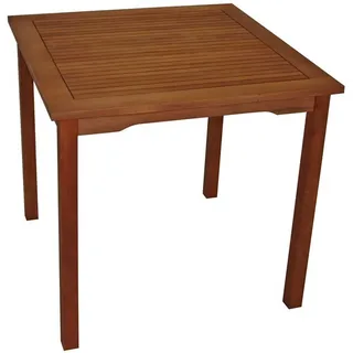 DEGAMO Gartentisch 75 x 75 x 72 cm Braun