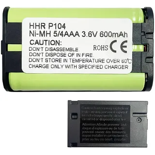 Aousavo HHR-P104 ersatz akku Kompatibel mit Pa-nasonic schnurlose Telefone P104 HHR-P104 KX-FG5210, KX-TG5453, KX-TGA450, KX-TH112, KX-TW201, KX-TW211 Batterie