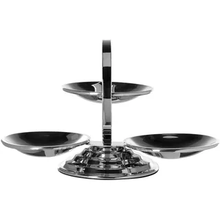 Fink Etagere 31 cm aus Edelstahl, mit 3 Schälchen, Höhe ca. 31,5