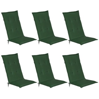 Beautissu Polsterauflage »Loft HL«, 6er Set Hochlehner Auflage 120x50x6cm grün
