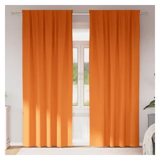 vidaXL Verdunkelungs-Vorhang Ringe 245 x 200 cm Orange 2 St.