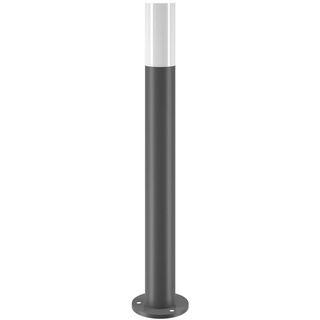 Stehlampe Säulenleuchte Außenlampe Außenleuchte IP54 Metall grau E27 Höhe 80cm