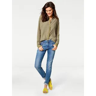 Heine Druckbluse gelb/grau 40