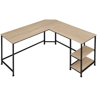 tectake Schreibtisch Hamilton 138x138x75,5cm - Industrial hellbraun - 404232