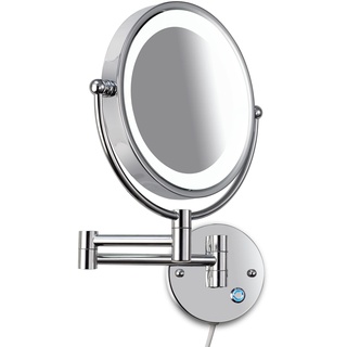 Hochwertiger Luxusspiegel-Badspiegel-Hotelspiegel- LED Beleuchtet wunderschöner Kosmetikspiegel 1:1 Ansicht +10-Fach-Zoom