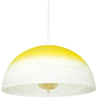 Licht-Erlebnisse Pendelleuchte Wohnzimmer Esstisch Gelb Glas rund
