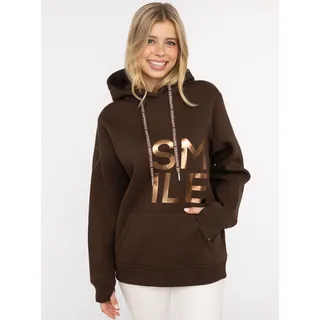 Zwillingsherz Alissa Shiny Hoodie Braun S/M