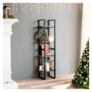 vidaXL Bücherregal 4 Fächer 40 x 30 x 140 cm Grau