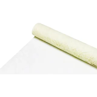 JULANO Sizoweb Original Tischläufer Tischband zur Dekoration (15cm,1m, Creme)