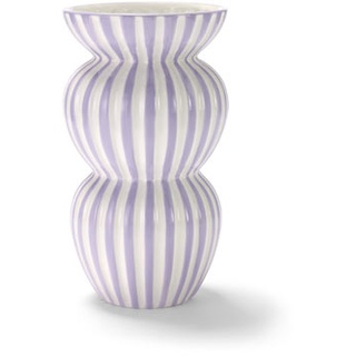 Vase - Weiß - Keramik - lila