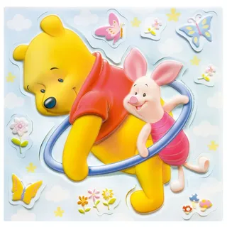 Decofun 3D-Wandtattoo Winnie Pooh Wanddeko 3D Wandbild 29cm nachts Leuchtend 704203 bunt