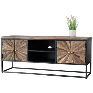 baario TV-Board TV-Board MERID Altholz, Lowboard recyceltes Massivholz & Eisen Industrial braun