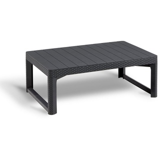 ONDIS24 Gartentisch Lyon Table Lounge Tisch Beistelltisch höhenverstellbar, aus hochwertigem Kunststoff gearbeitet, UV- und witterungsbeständig grau