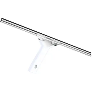 Duschabzieher Edelstahl, Wasserabzieher Wischbreite 25 cm-45 cm, Glaswischer Extra langlebiger Ohne Bohren für Glas-Reinigung Wasserschaum Fliesen Badezimmer Spiegel Boden 45 cm/17.7 in
