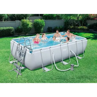 Bestway 56441 Power Steel Rechteckig Aufstellpool 404x201x100 cm - Grau