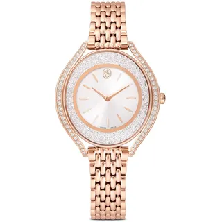Swarovski Crystalline Aura Uhr, Schweizer Produktion, Metallarmband, Roséfarben, Roségoldfarbenes Finish