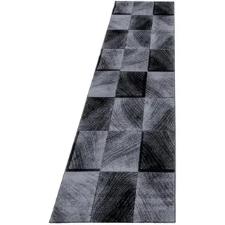 KADIMA DESIGN Küchenläufer Kariert 80 x 300 cm Schwarz